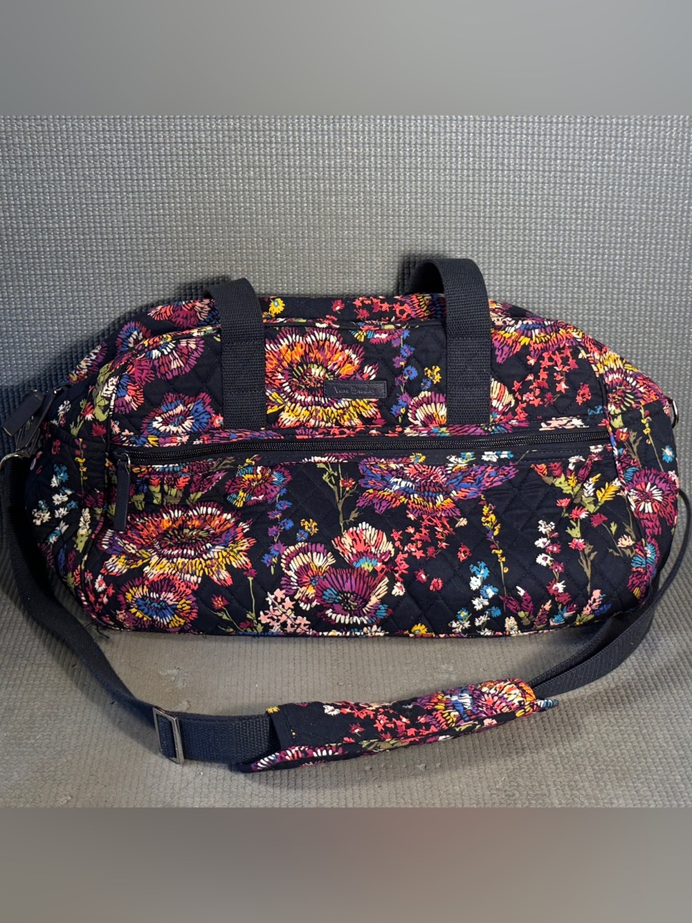 Vera Bradley Medium Traveler Bag "Midnight Wildflowers"